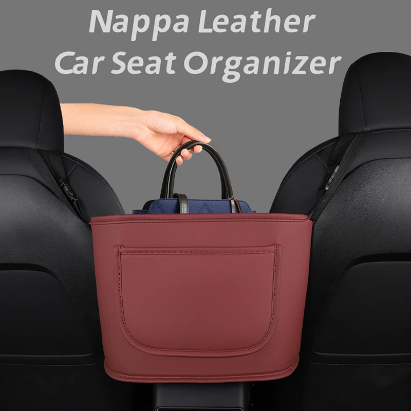 Leather Car Storage Bag Large Capacity Seat Organizer Barrier Backseat Handbag - £25.12 GBP
