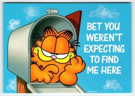 Garfield Cat Postcard Inside Mailbox Jim Davis 1978 Orange Tabby Cartoon NOS - £6.00 GBP