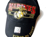 USMC FIRST TO FIGHT MARINE CORPS MARINES EST 1775 EMBROIDERED BASEBALL CAP - £10.35 GBP