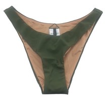 J Crew Curved Waist Bikini Bottom Green Cheeky Size XS BC125 New - $11.13
