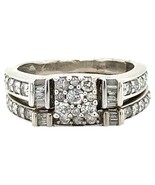 3/4ctw Diamond 14k White Gold Bridal Wedding Ring Set 5.6g Size 5 - $1,613.49 CAD