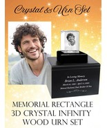 Memorial Crystal Infinity Wood Urn Set - $299.95