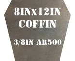8&quot; x 12&quot; x 3/8&quot; AR500 Cowboy Action Coffin Silhouette Steel Shooting Target - £32.43 GBP