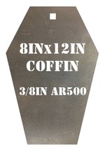 8&quot; x 12&quot; x 3/8&quot; AR500 Cowboy Action Coffin Silhouette Steel Shooting Target - £31.92 GBP