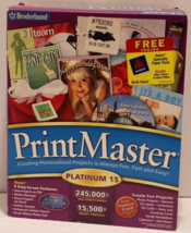 Broderbund PrintMaster Platinum 15 CD-ROM Windows 98/2000/Me Windows XP Used - £23.33 GBP