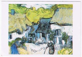 Art Postcard Vincent van Gogh Thatched Roofs At Auvers - $2.96