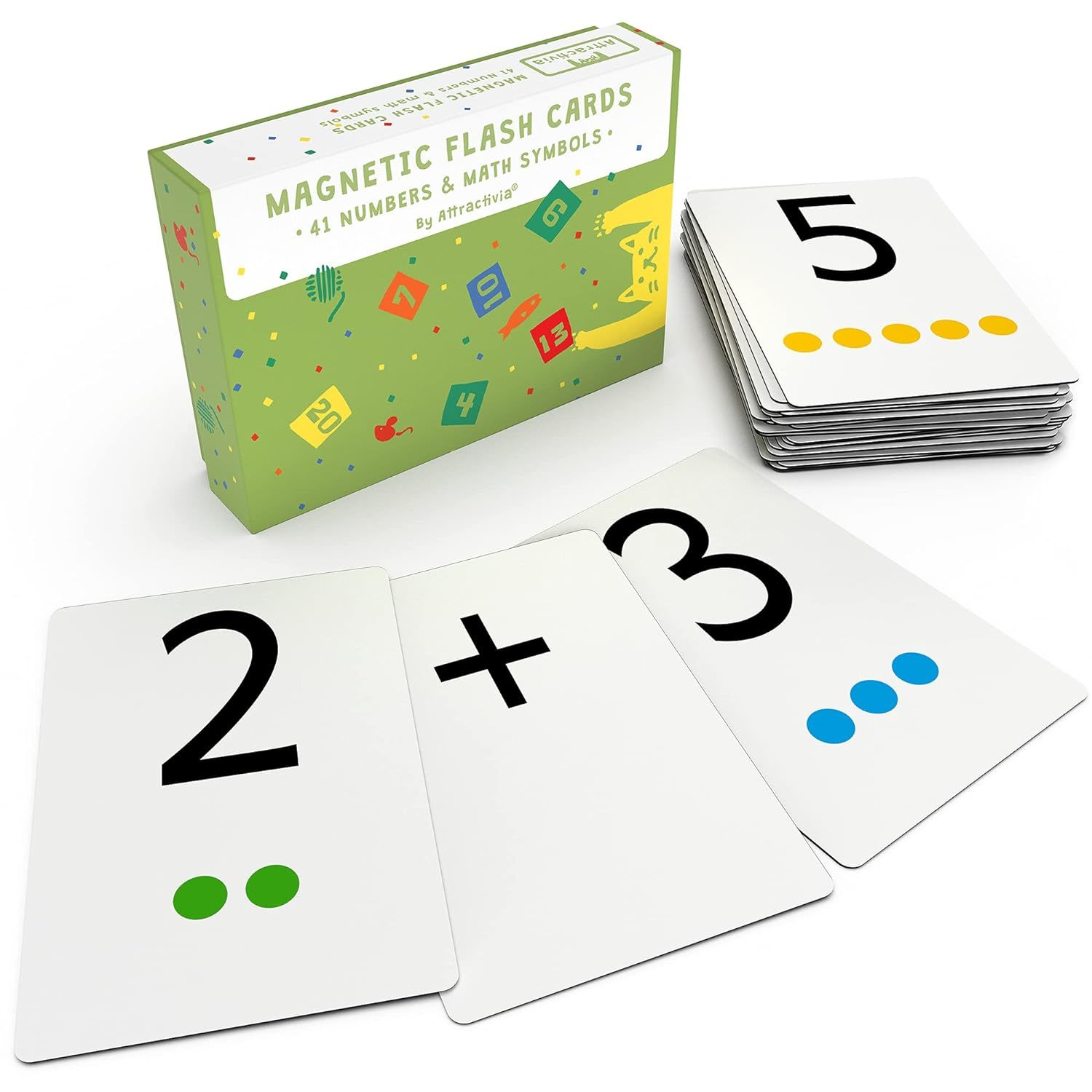 Primary image for Magnetic Number Flash Cards - Large 0-25 Math Cards, Early Addition And Subtract