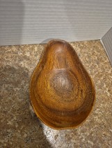 Vintage Acai Monkey Pod Wood Pear Shaped Bowl Made In Phillipines - £10.44 GBP