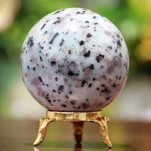 50mm Natural Kiwi Sesame Jasper Quartz Ball Crystal Sphere Reiki Healing... - £77.12 GBP