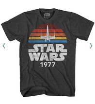 Star Wars 1977 Tee Shirt Size XL Mad Engine Color Charcoal With Logo All Cotton - £12.44 GBP