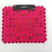 Day of the Dead Placemats 4 Felt Laser Cut Cinco De Mayo Skulls Butterfly New - £11.93 GBP