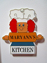 Swib Plastic Vintage Chef Name: Maryann Kitchen Magnet Large 4.25&quot; X 4&quot; - £6.24 GBP