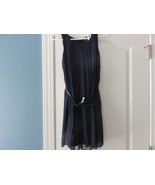 Polo Ralph Lauren Flowy pleated dress w Belt 16 navy EUC - €18,90 EUR