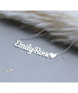Couple name necklace,name necklace, personalised  Necklace,Dainty Name Jewellery - £21.18 GBP