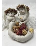 Vintage Dreamsicles Cherubs Potpourri Dish 1994 Cast Art Signed Kristin - $20.99