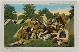 U.S. Army Cantonment Getting News From Home Postcard R12 - $6.95