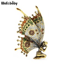 Vintage Butterfly Wings Fairy Brooches Quality Enamel Women Brooch Pins 2 Colors - $8.45