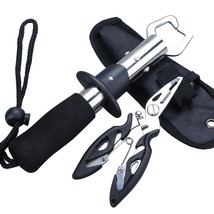 Stainless Steel Fishing Gripper With Weighing And Ruler Fish Grip Lip Clamp Grab - £65.19 GBP