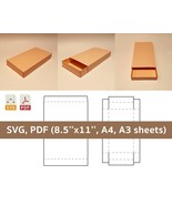 Matchbox template, match box template, matchbox svg, match box svg, 8.5x... - $1.49