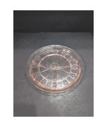 Doric Pattern Cake Plate, Vintage Pink Depression Glass, 9&quot; Section Cake... - $12.86