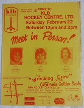 Vtg 1975 CA Golden Seals Hockey Flyer Meet Dave Wrecker Hrechkosy Ron Huston - £19.63 GBP