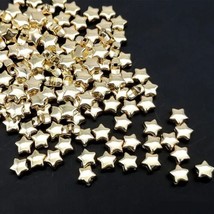 Star Spacer Beads Gold Findings Celestial Jewelry 5 Point Jewelry Making Set 50 - £5.14 GBP