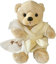 Teddy Bear in Cream Robe with Get Well Soon Blanket Soft Plus - £26.36 GBP