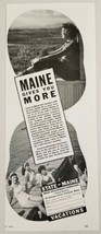 1948 Print Ad State of Maine Development Commission Vacations Swim Suit ... - £9.35 GBP
