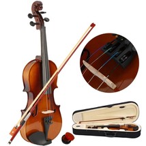 1/2 Practice Right Handed Fit 7-9 Years Old Student Acoustic Violin With Case - £67.92 GBP