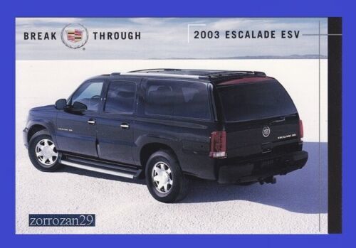 2003 CADILLAC ESCALADE ESV VINTAGE COLOR POSTCARD - USA - EXCELLENT ORIG... - $6.31