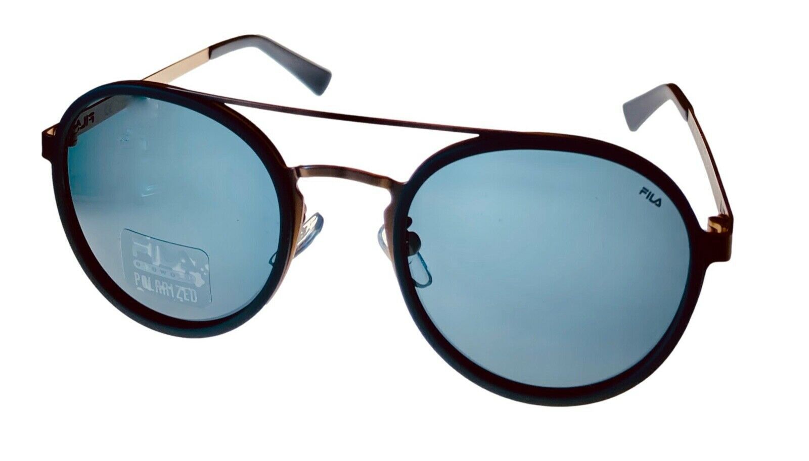 Fila Mens Soft Round Matte Blue Sunglass  ,Polarized Lens SF8494. 8FTP