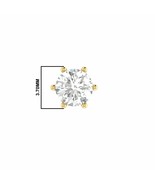 14k Gold 3.5mm Simulated Diamond Nose Lip Labret Screw Stud Piercing Rin... - $162.90 CAD