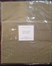 NWT Restoration Hardware &quot;Tonal Stripe Silk&quot; Flax Standard Sham - £20.08 GBP