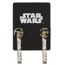 Star Wars Name &amp; Rebel Alliance Logo Metal Drop Earrings Bioworld NEW UN... - $7.84