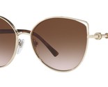 BVLGARI Sunglasses BV6168 278/13 Pale Gold Frame W/ Brown Gradient Lens - $237.59