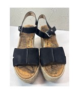 Sam Edelman Maura Black Suede Espadrille Wedge Shoes Women&#39;s Size 10M - $558.84 MXN