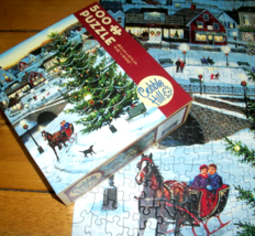 Jigsaw Puzzle 500 Pieces Village Xmas Church Horse Sleigh Cobble Hill Complete - £11.06 GBP