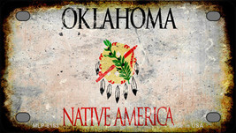 Oklahoma State Rusty Novelty Mini Metal License Plate Tag - £11.16 GBP