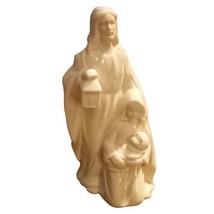 Vtg Nativity Christmas Holy Family Joseph Mary Baby Jesus White Porcelain 8&quot;   - £8.79 GBP