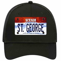 St George Utah Novelty Black Mesh License Plate Hat - £22.70 GBP