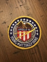 Apollo 16 VINTAGE patch shield eagle Young Mattingly Duke - $4.50