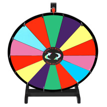 24&quot; Prize Spinning Color Wheel Trade Show Carnival Game 14 Slots w/Dry E... - $65.99