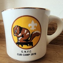 Vintage Boy Scouts G.N.F.C. Cub Camp 1978 Squirel Mug Cup BSA 3 1/4&quot; CRA... - $7.57