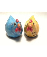 Hand Painted Raku Pottery Chickens Set of Two - £23.59 GBP