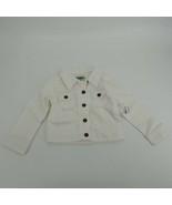 OshKosh B&#39;gosh Girls White Denim Jacket 4 - £11.68 GBP