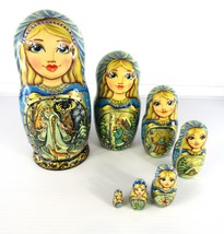 Matryoshka Nesting Dolls 8.6&quot; 7 Pc., Snow Maiden Jewel Christmas Russian 365 - £219.03 GBP
