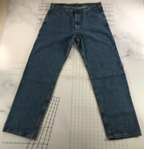 Vintage Full Blue Jeans Herren 36x32 Blau Gerades Bein Hohe Taille Beque... - $29.50