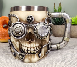 Ebros Steampunk Detective Skull Coffee Mug Beer Stein Tankard Drink Cup ... - £19.91 GBP