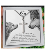 To My Son Cross Pendant Necklace  - $34.12 CAD