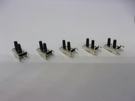 5x Pack Dual Double 6x6x12 Momentary Power Reset Button Switch 3 Pins + 4 Body 7 - £9.18 GBP